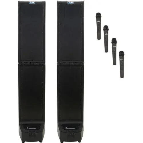 Anchor Audio 984400 Bigfoot 3 Portable Line Array PA System Pair