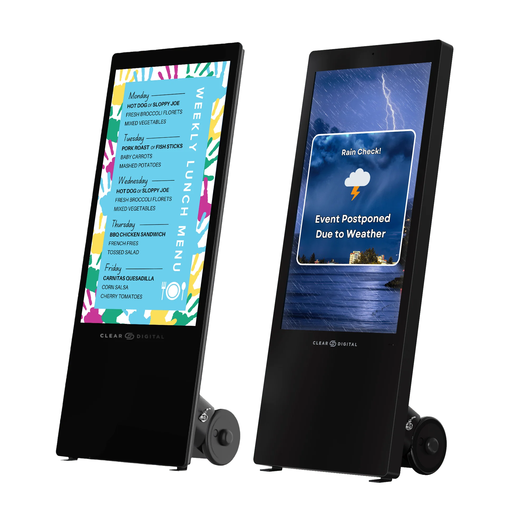 Clear Digital Evo Tall Mobile Digital Signage Display