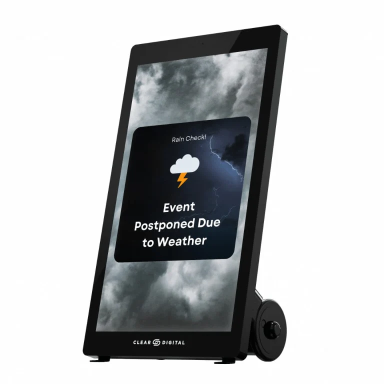 Clear Touch 43-inch Evo Roll Portable Digital Signage Display, IP54 Rated, 1000 Nits - Image 4