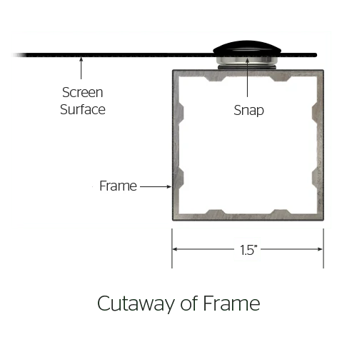Da-Lite 95555 Da Snap Screen (49x87) 100" Diagonal - Image 4