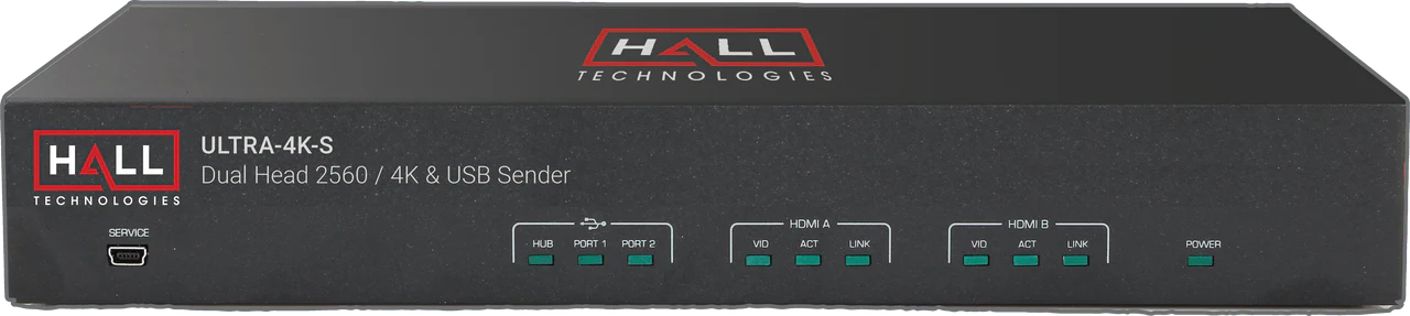 Hall Technologies ULTRA-4K-S Dual-Head HDMI Extender