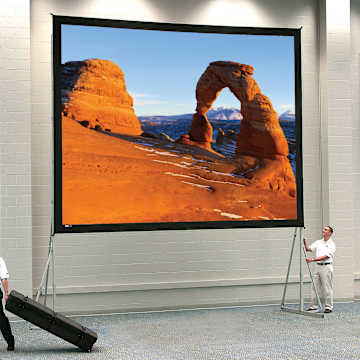 Heavy Duty Fast-Fold Deluxe Portable Projector Screen System 108x192 HD Rental - Image 2