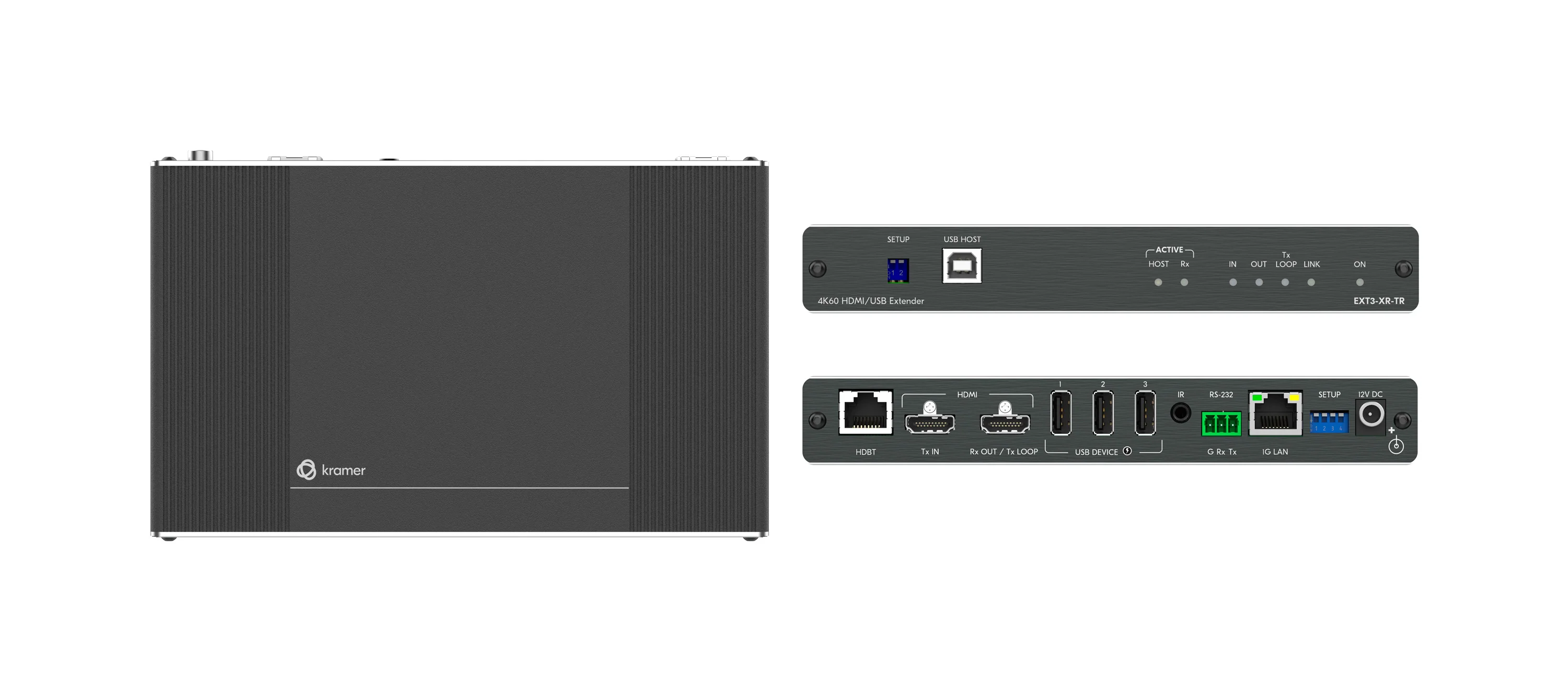 Kramer EXT3-XR-TR 4K60 HDBaseT 3.0 HDMI Extender with USB Ethernet