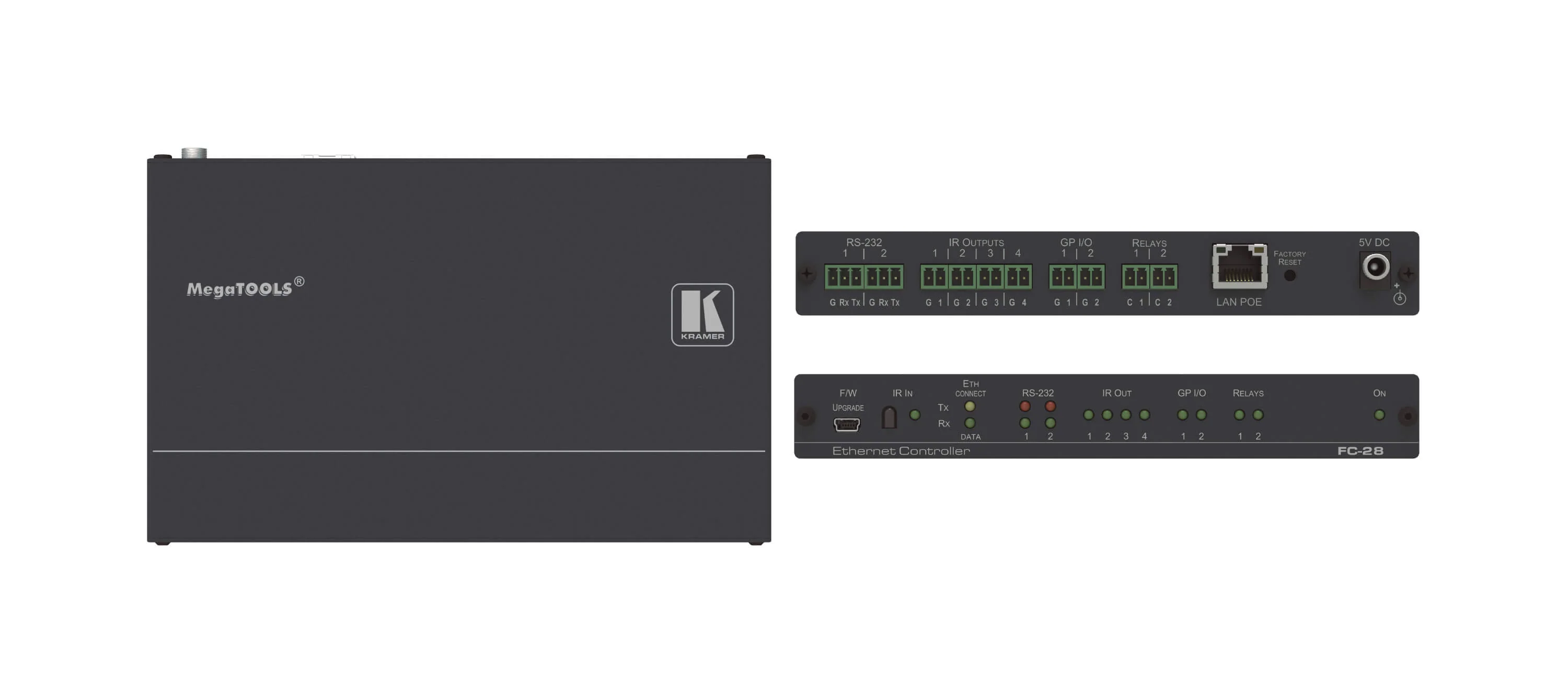 Kramer FC-28 10-Port Serial, IR, GPI/O and Relay Control Gateway