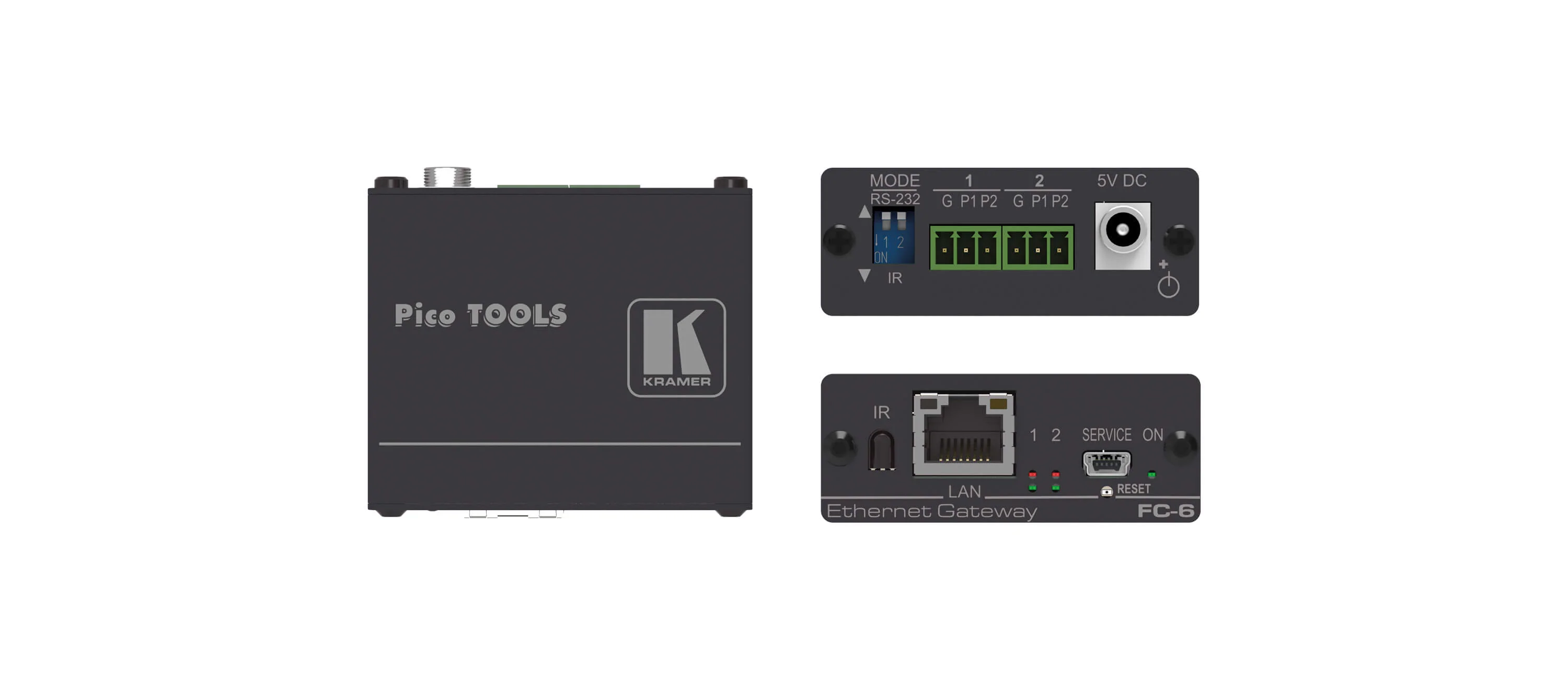 Kramer FC-6 2-Port Multi-Function Serial and IR Control Gateway