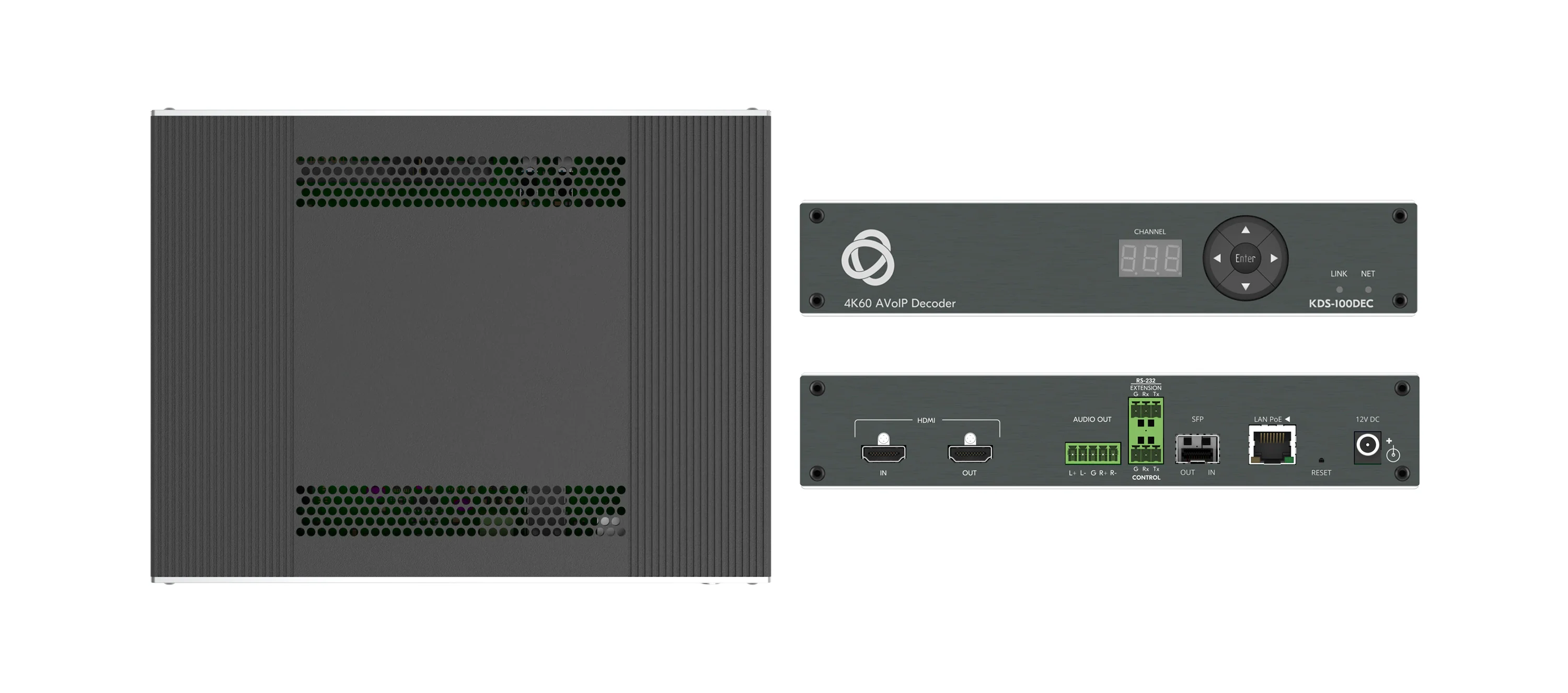 Kramer KDS-100DEC Open-Standard 4K AVoIP Decoder with Ultra-Low Latency