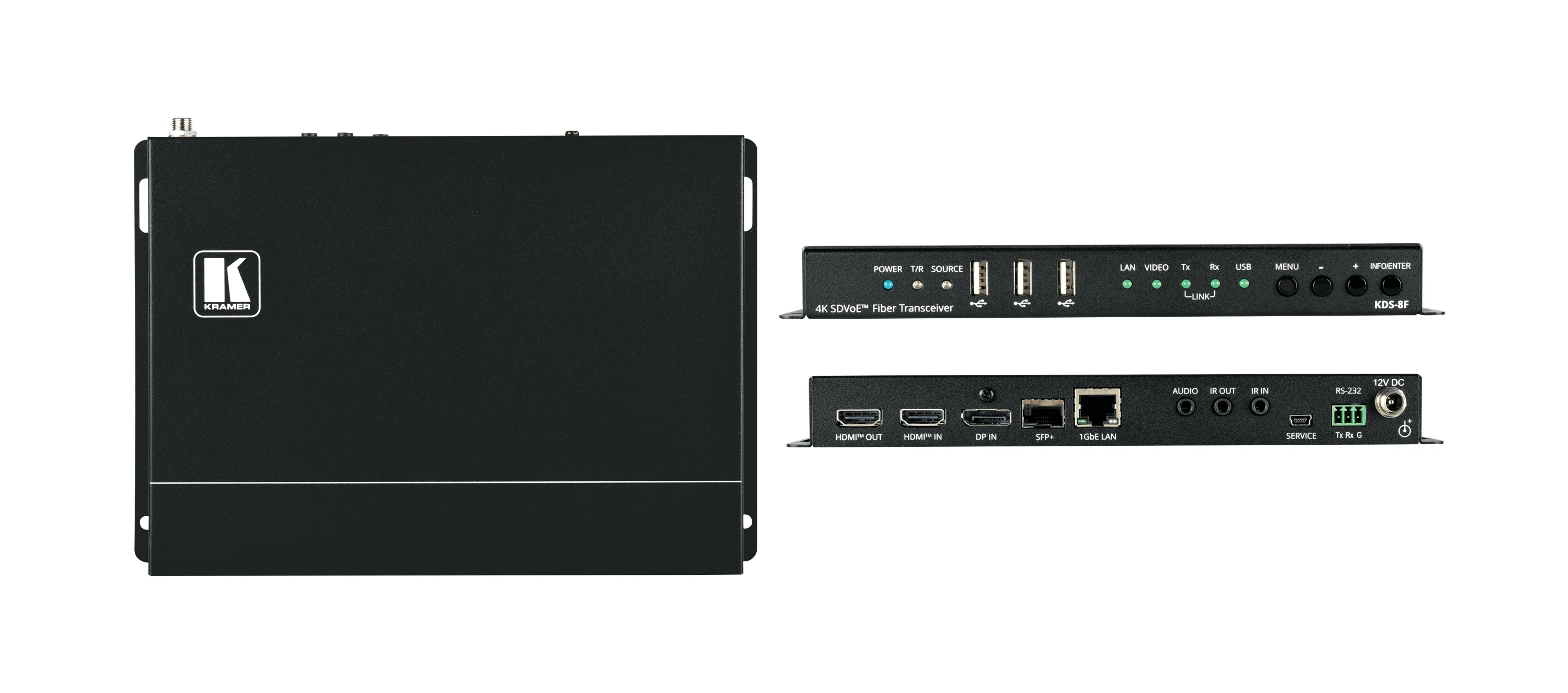 Kramer KDS-8F 4K HDR SDVoE Video Streaming Transceiver over Fiber