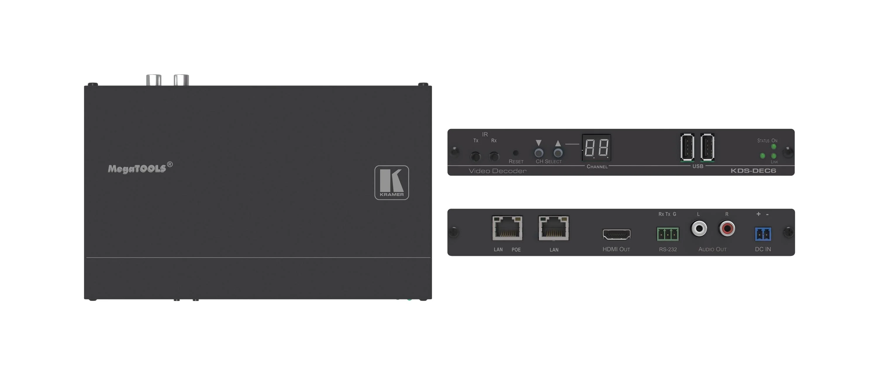 Kramer KDS-DEC6 4K60 4:2:0 HDCP 2.2 AVoIP Video Decoder
