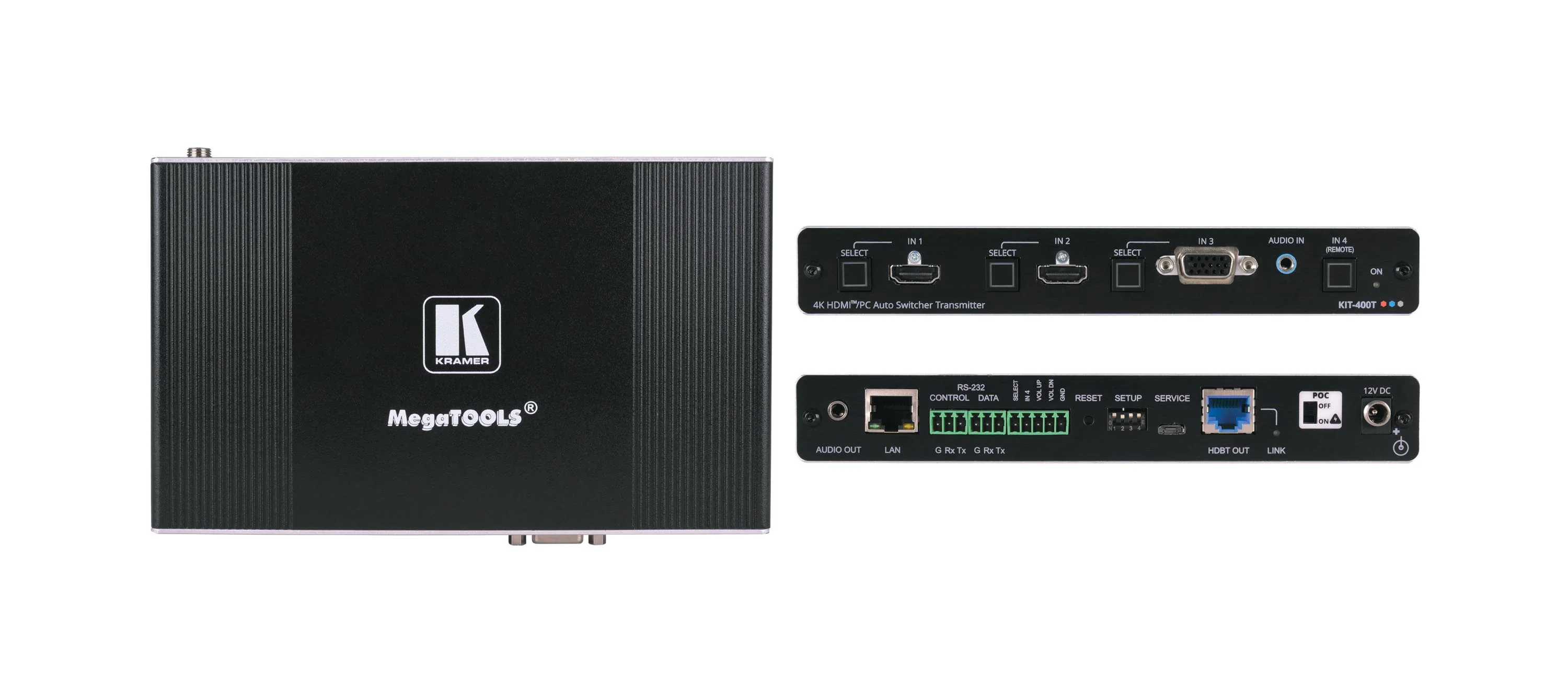 Kramer KIT-400 4K HDBaseT Auto-Switcher and Scaler Kit - Image 3