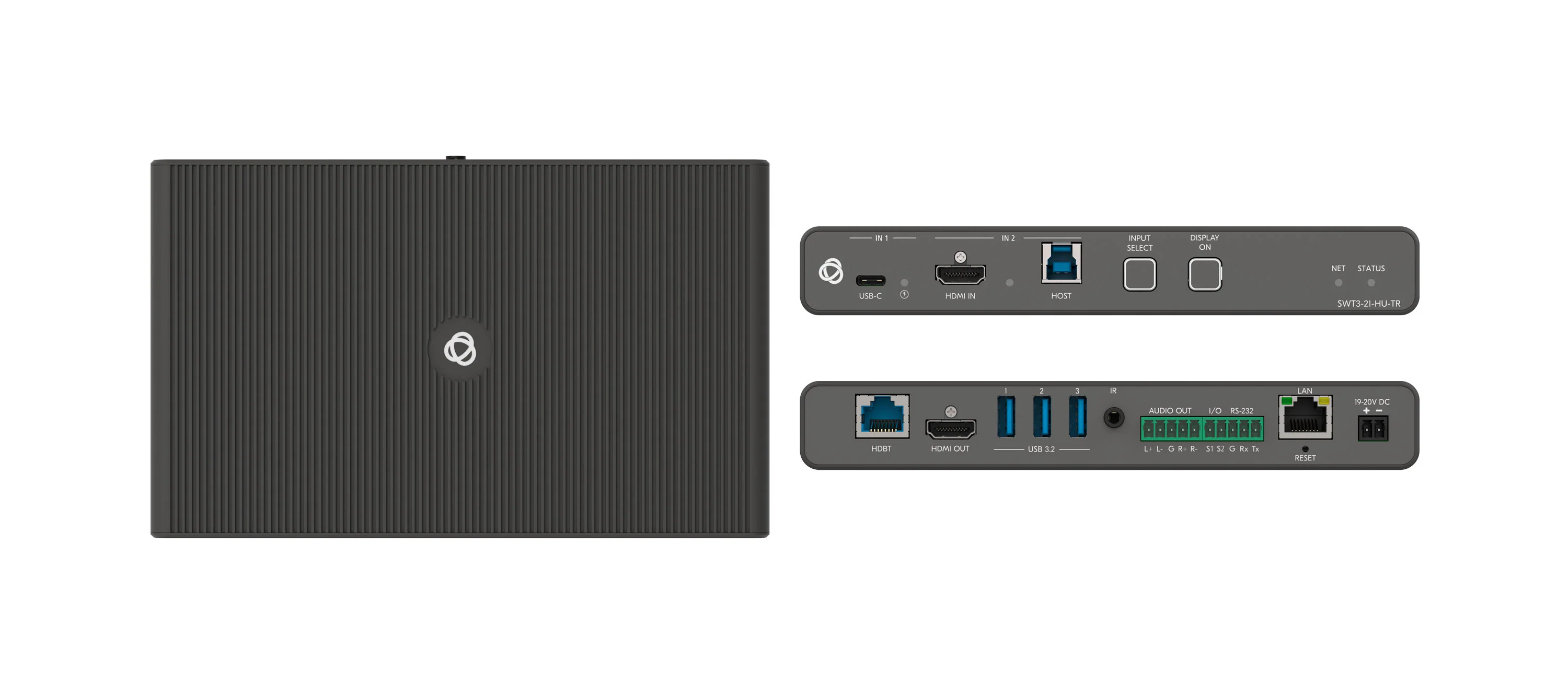 Kramer SWT3-21-HU-TR 2x1 4K60 USB-C HDMI Switcher Extender