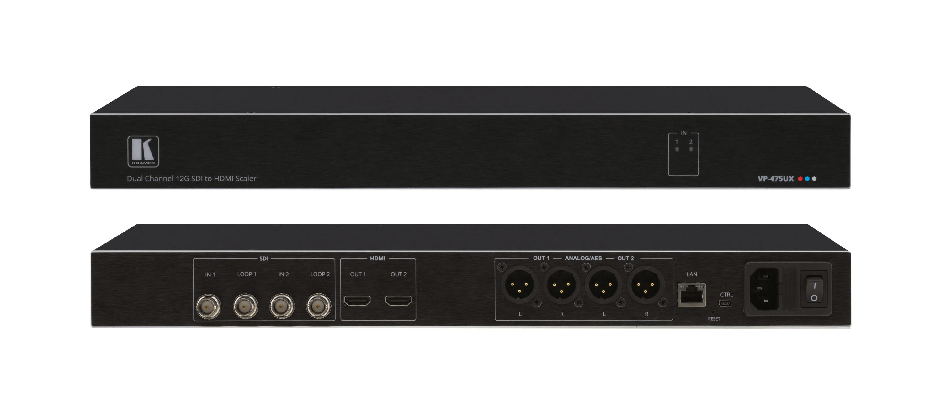 Kramer VP-475UX Dual Channel 12G SDI to 4K60 HDMI Scaler