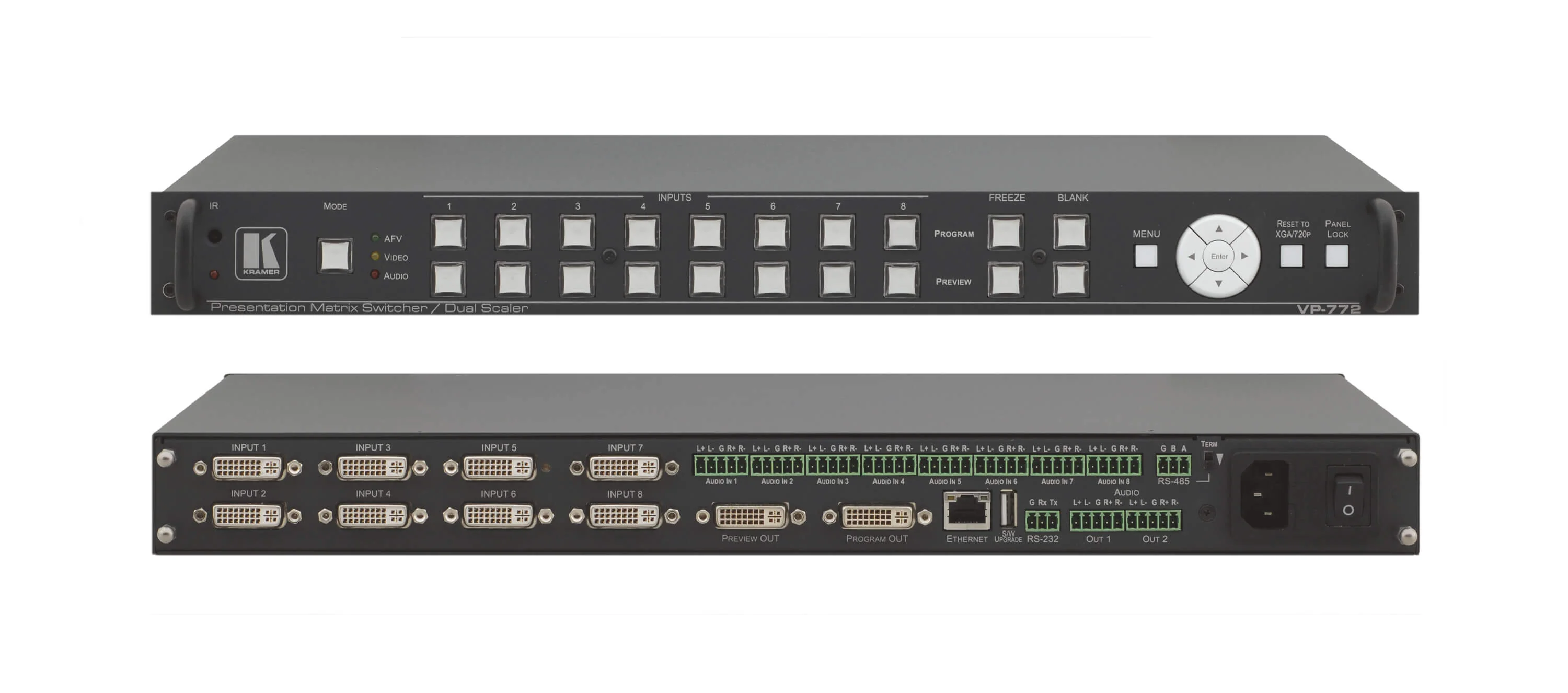 Kramer VP-772 8-Input ProScale Presentation Dual Scaler Switcher