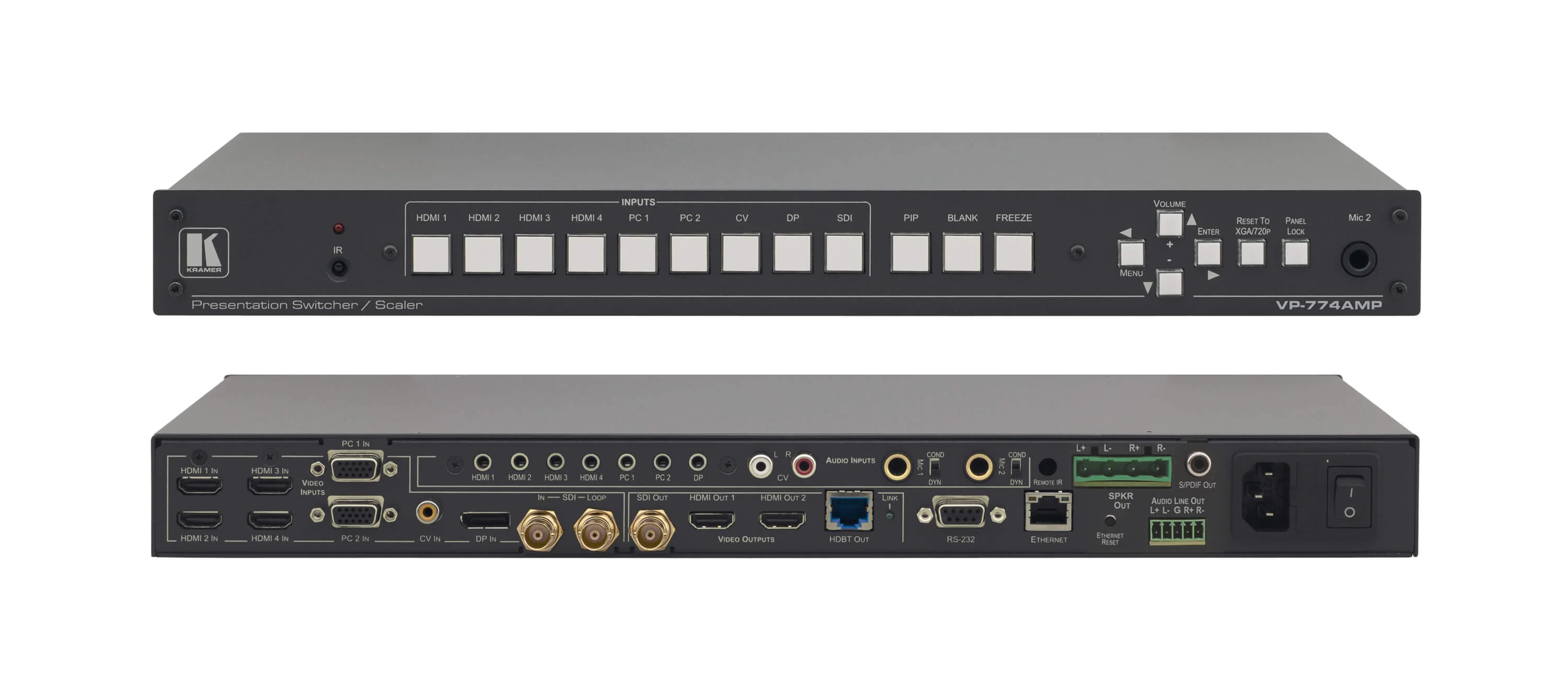 Kramer VP-774A 9-Input HDMI HDBaseT ProScale Presentation Switcher and Scaler