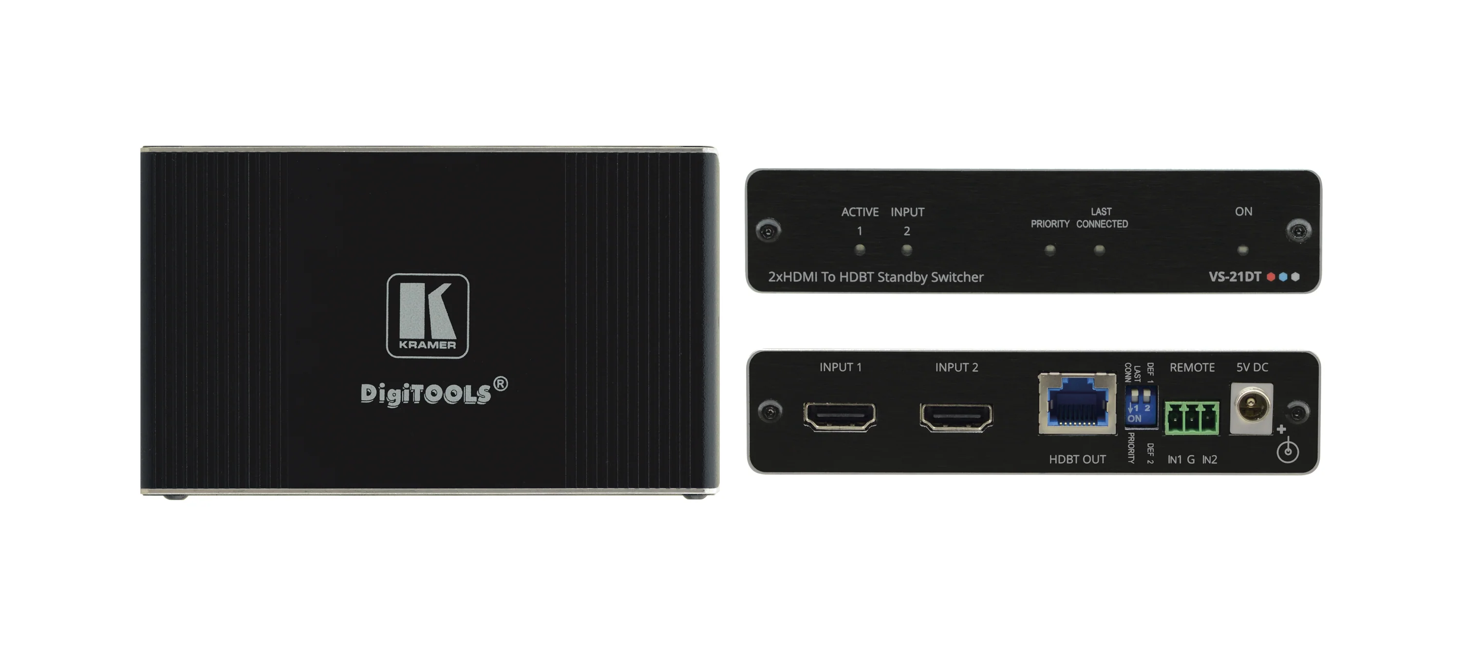 Kramer VS-21DT 2x1 4K60 HDMI Auto Switcher over HDBaseT