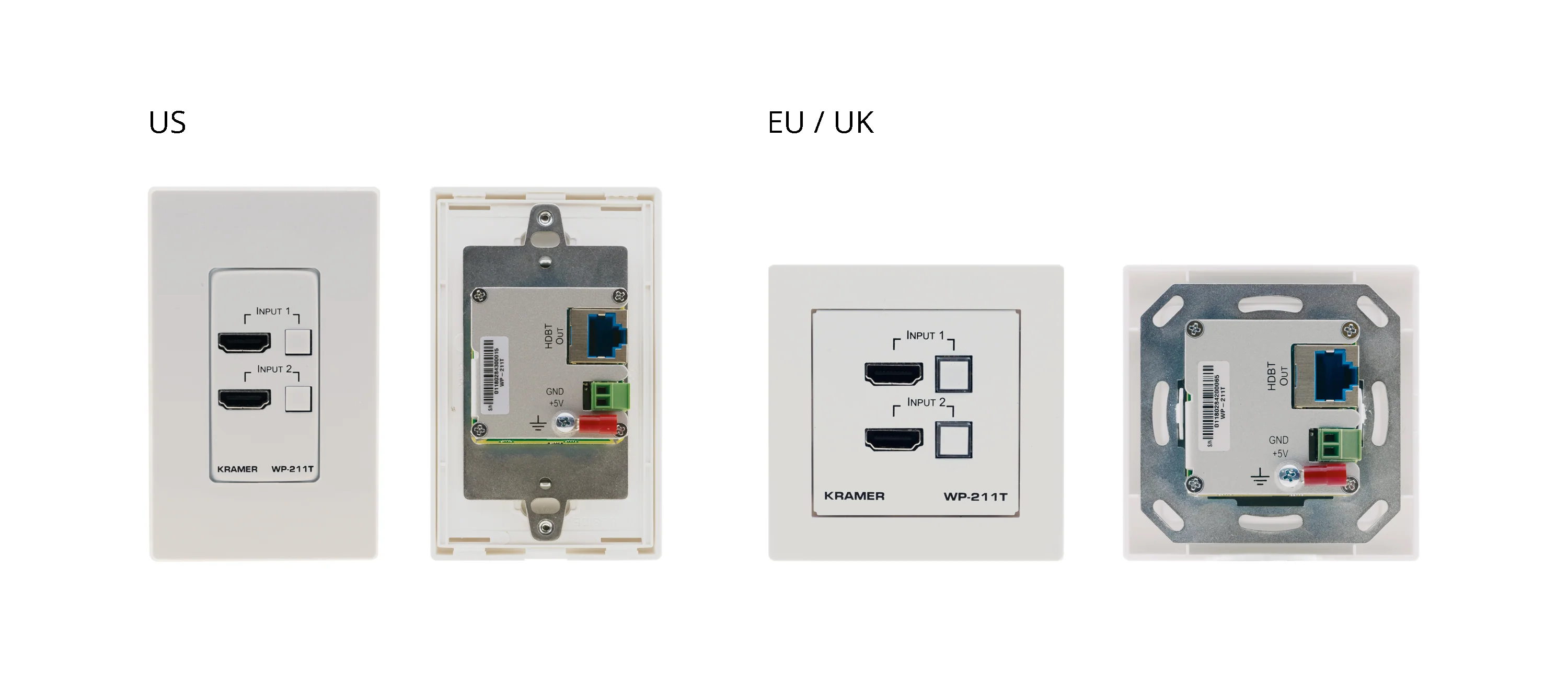 Kramer WP-211T 4K60 HDMI Wall-Plate Auto Switcher HDBaseT Transmitter
