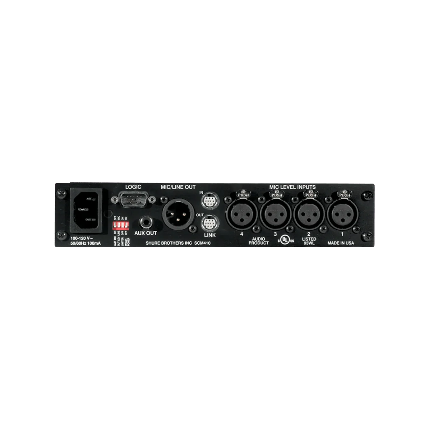 Shure SCM410 Professional Four Channel Automatic Microphone Mixer - Image 2