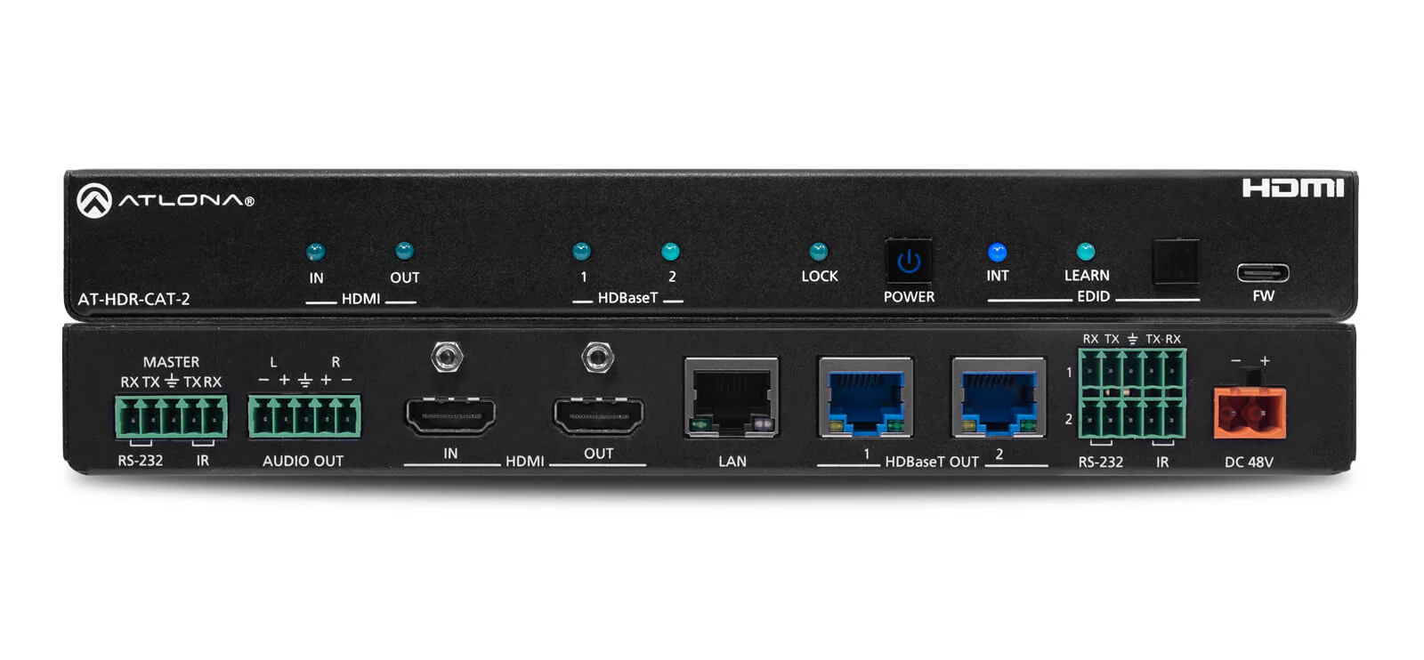Two-Output 4K HDR HDBaseT Distribution Amplifier for Commercial AV Systems