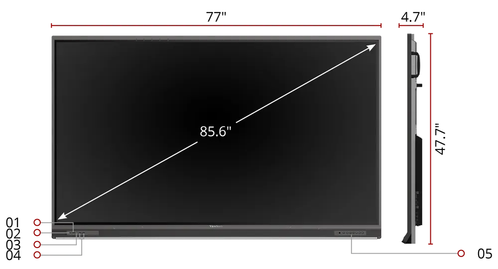 ViewSonic IFP8652-1C 86 Inch 4K UHD Interactive ViewBoard Smart Display - Image 2