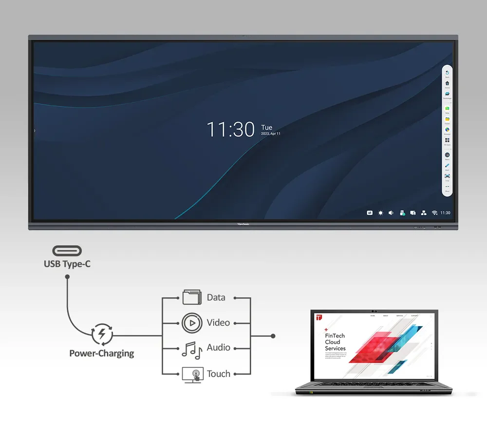 ViewSonic IFP92UW 92 Inch 5K Ultrawide ViewBoard Interactive Display - Image 7