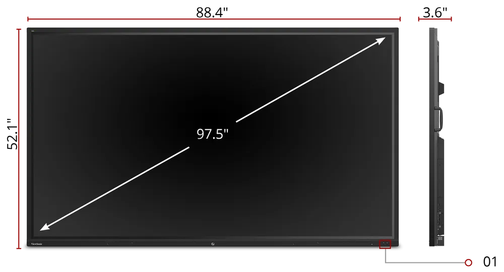 ViewSonic IFP9850 98" ViewBoard 4K Interactive Display - Image 2
