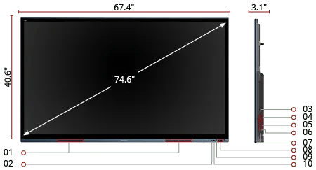 ViewSonic IFP7562 75-inch 4K UHD PCAP Touch Interactive Display for Collaboration - Image 8