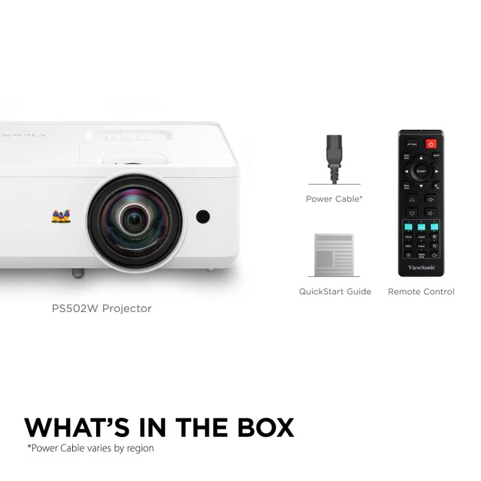 ViewSonic PS502W 4,000 Lumens WXGA Short Throw Business Education Projector - Image 2