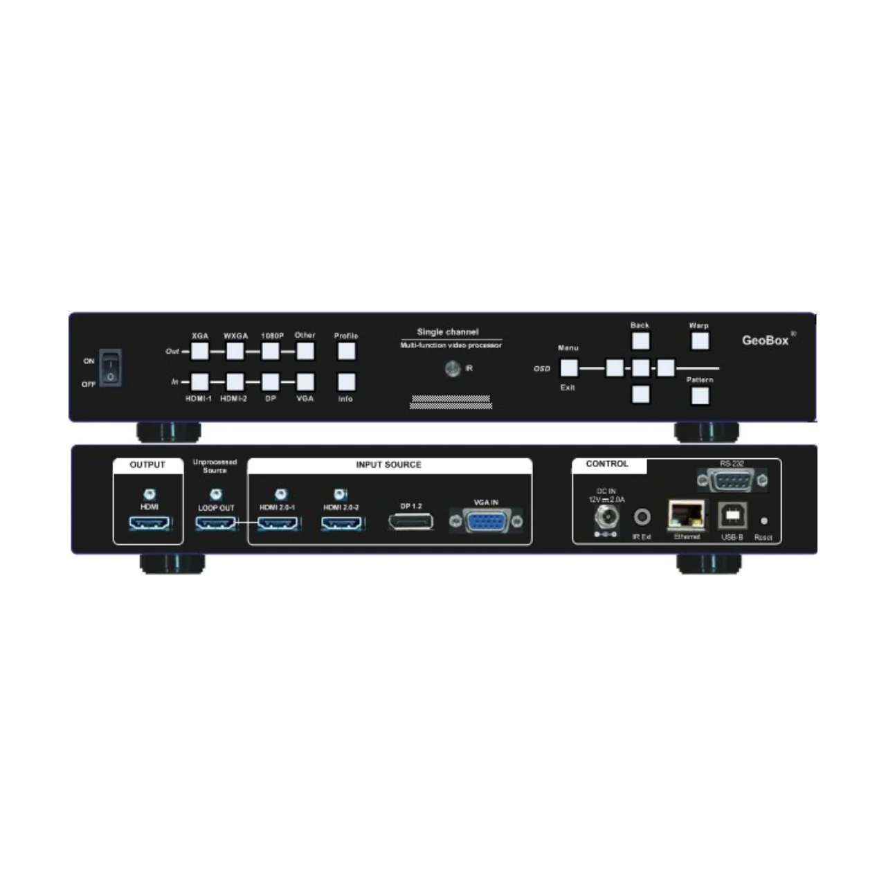 VigilLink GeoBox M801ex 4K HDMI Edge Blending Processor with Mapping