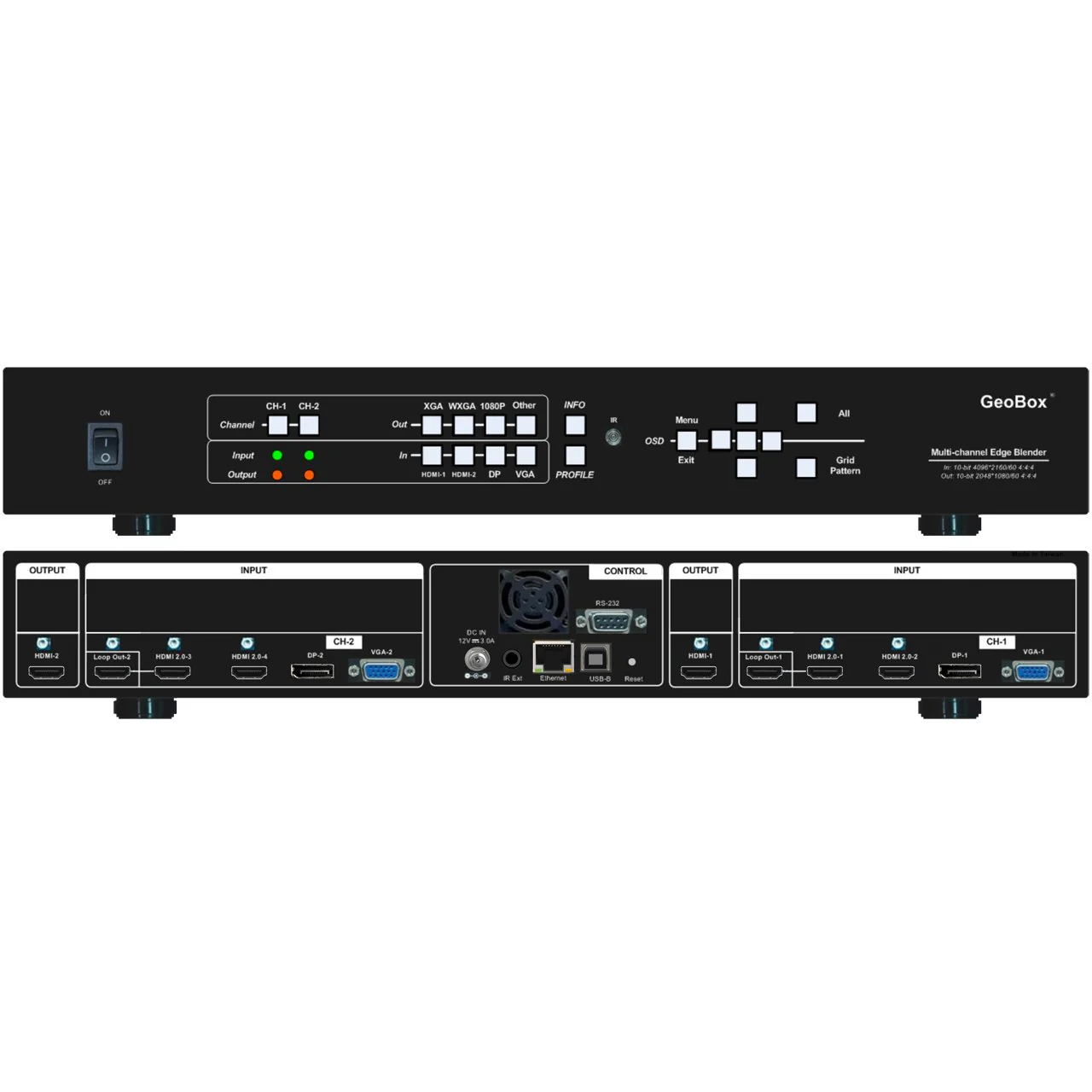 VigilLink M802ex 2-Channel 4K60 HDMI Edge Blending Processor with Mapping