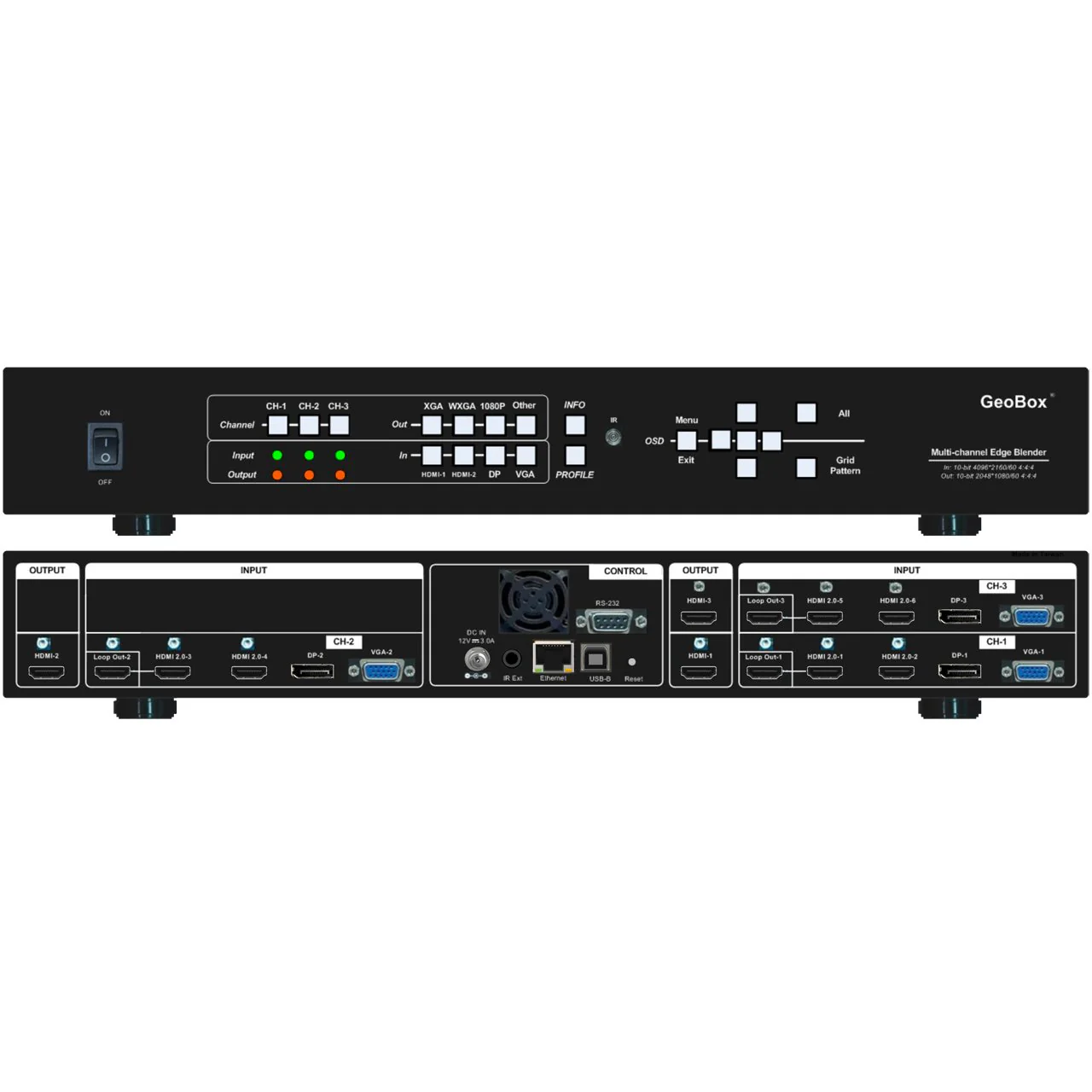 VigilLink M803ex 3-Channel 4K HDMI Edge Blending Mapping Processor