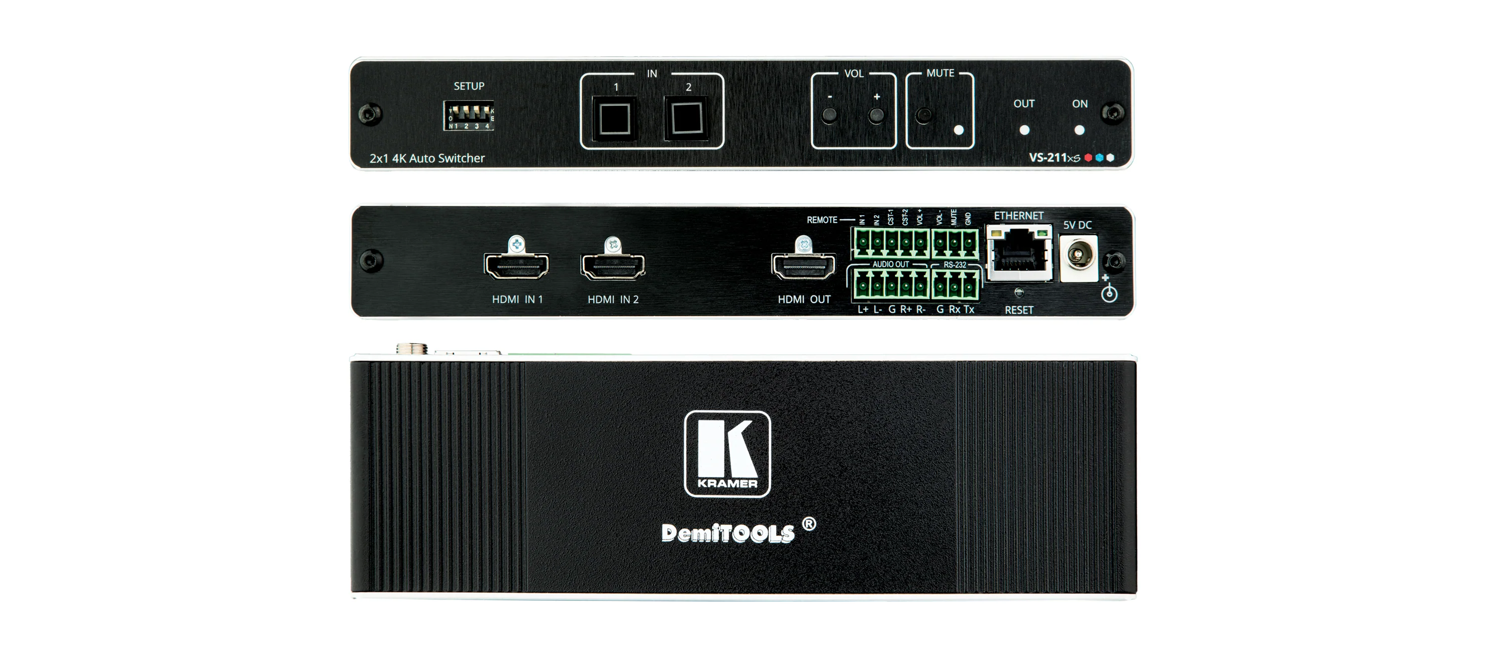 VS-211XS 2x1 4K HDR HDMI Intelligent Auto Switcher - Image 2